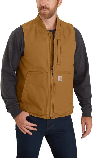 Carhartt Men's 104395 Washed Duck Insulated Rib Collar Vest