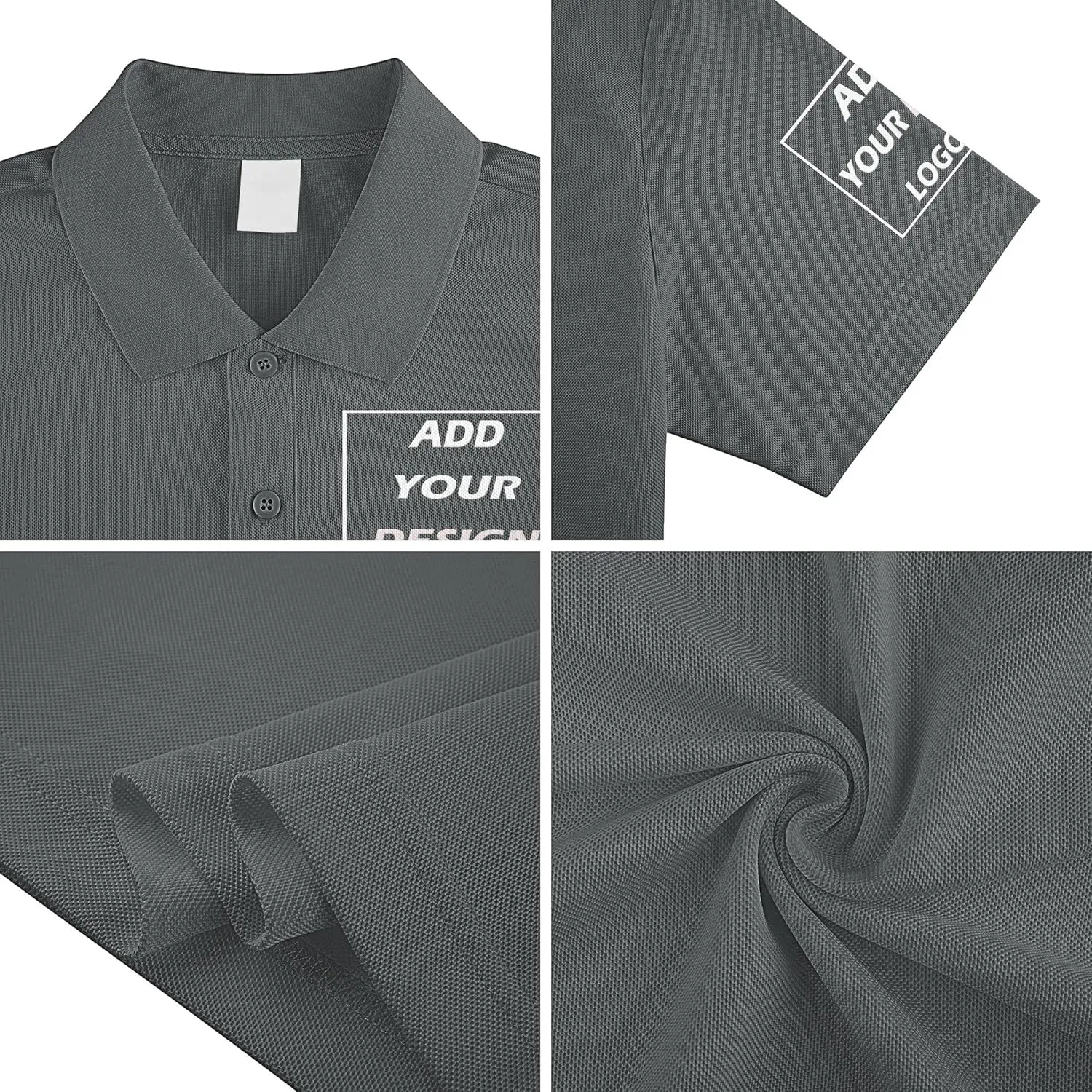 Custom Polo Shirts for Men Design Your Own Text Logo Embroidered Print Personalized Polo Shirt