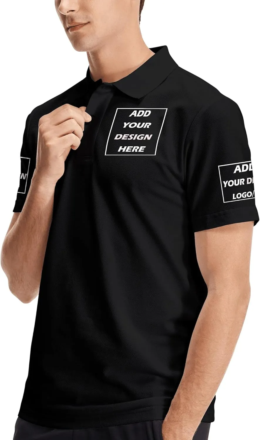 Custom Polo Shirts for Men Design Your Own Text Logo Embroidered Print Personalized Polo Shirt