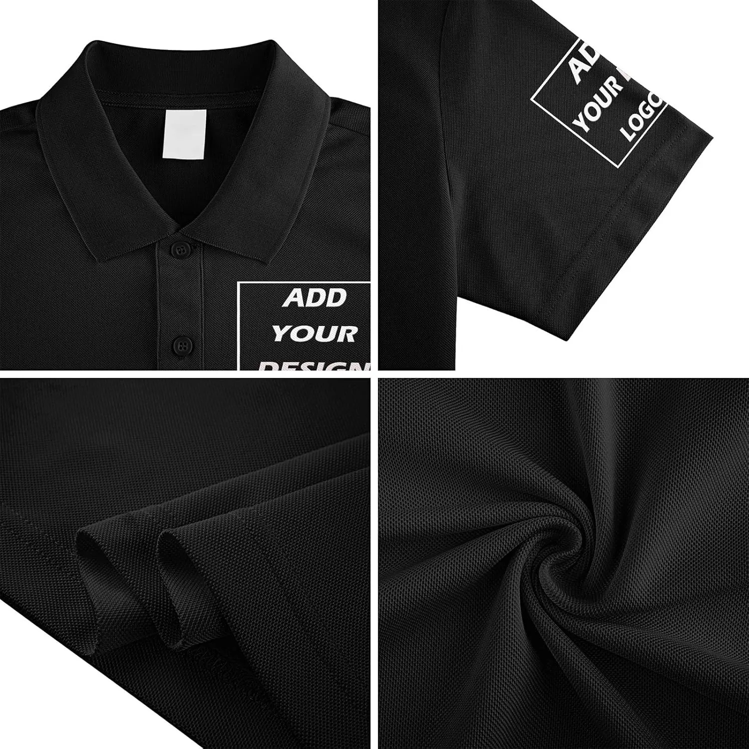 Custom Polo Shirts for Men Design Your Own Text Logo Embroidered Print Personalized Polo Shirt