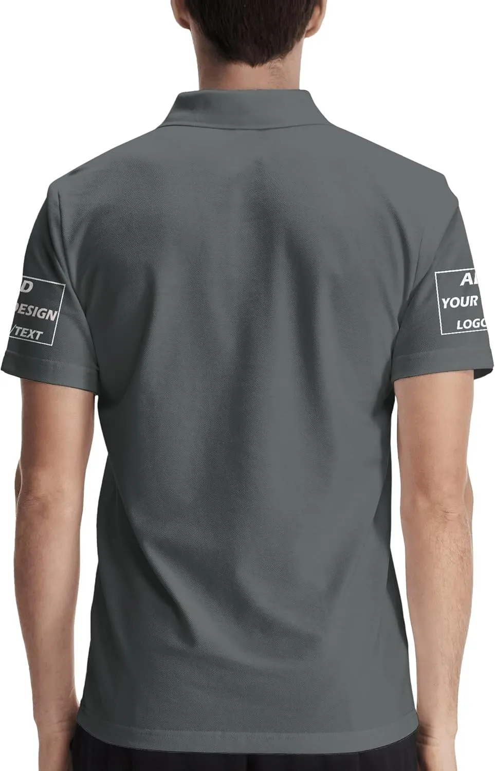 Custom Polo Shirts for Men Design Your Own Text Logo Embroidered Print Personalized Polo Shirt