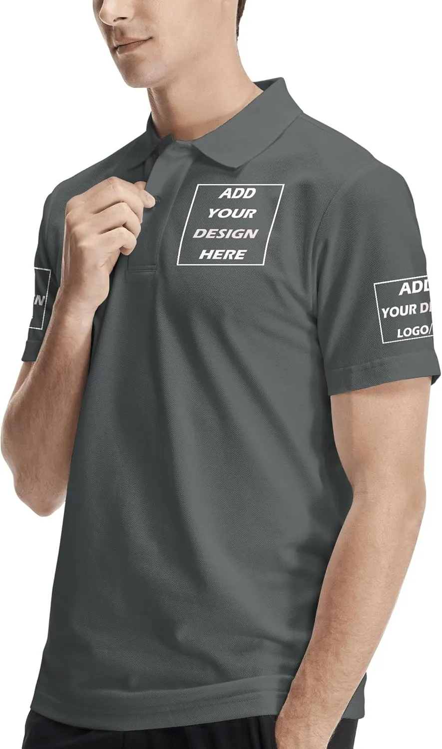 Custom Polo Shirts for Men Design Your Own Text Logo Embroidered Print Personalized Polo Shirt