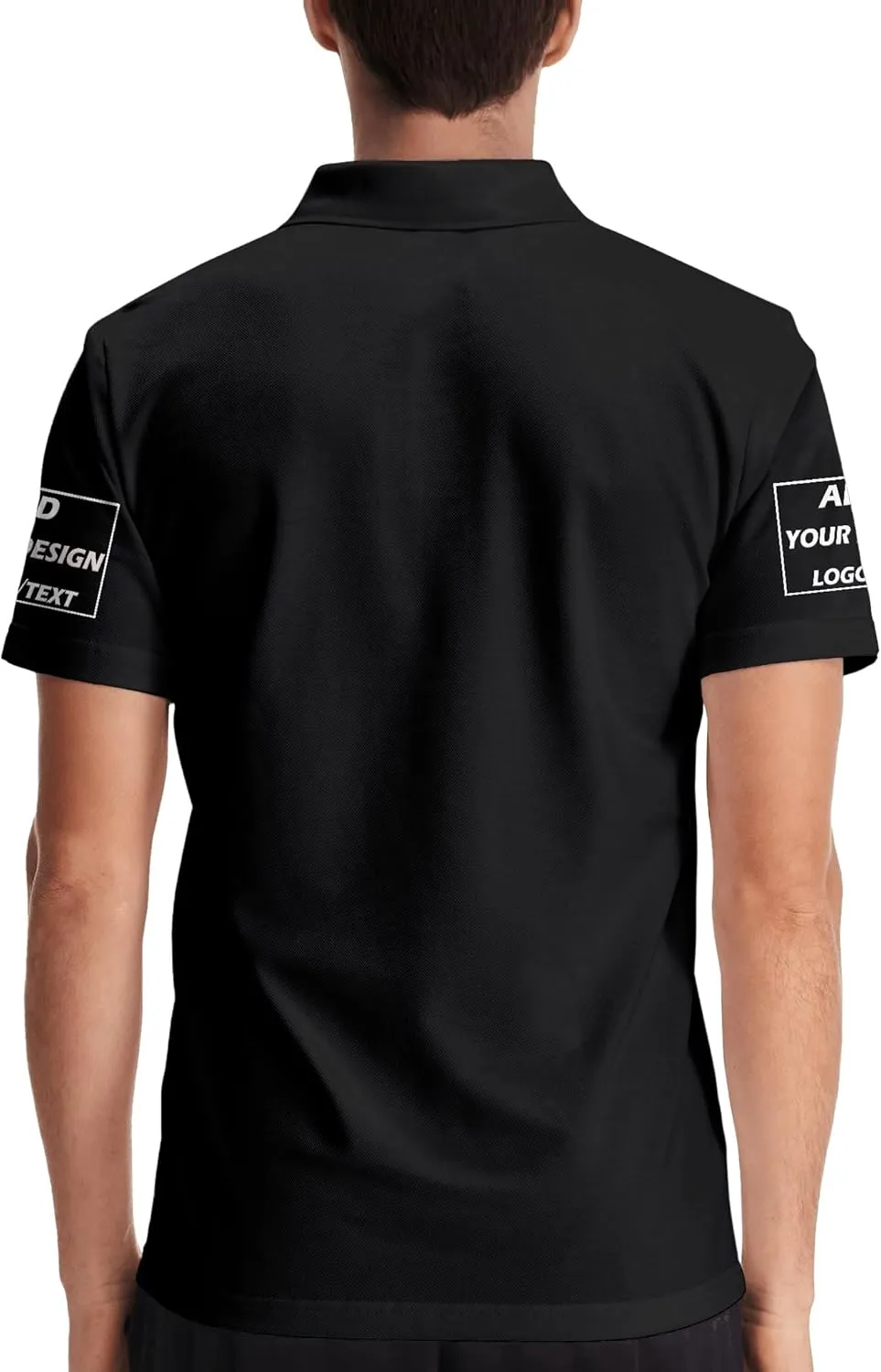Custom Polo Shirts for Men Design Your Own Text Logo Embroidered Print Personalized Polo Shirt