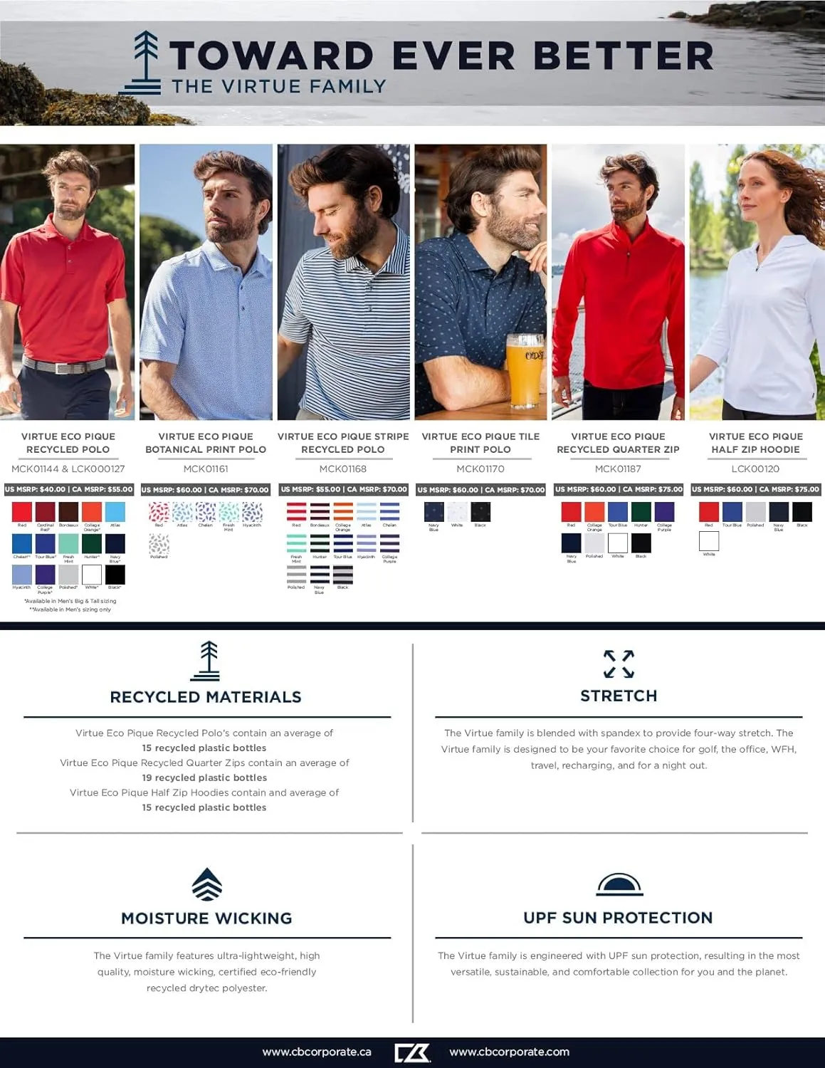 Cutter & Buck Men's Short Sleeve Virtue Eco Pique Recycled Polo Shirt