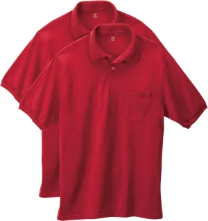 Hanes Men's Short-Sleeve Jersey Pocket Polo (Pack of 2)