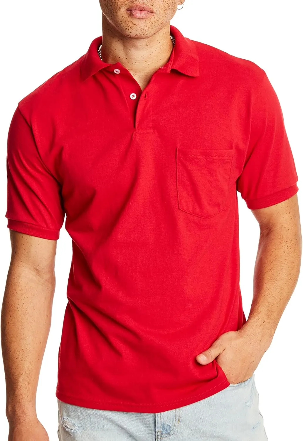 Hanes Men's Short-Sleeve Jersey Pocket Polo (Pack of 2)