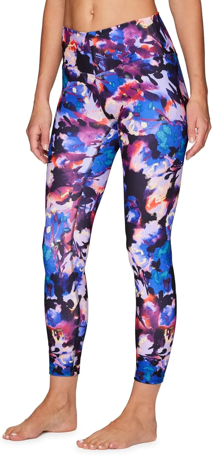 RBX Active Womens Ultra Hold 7/8 Ankle Full Length Printed Running Yoga Legging