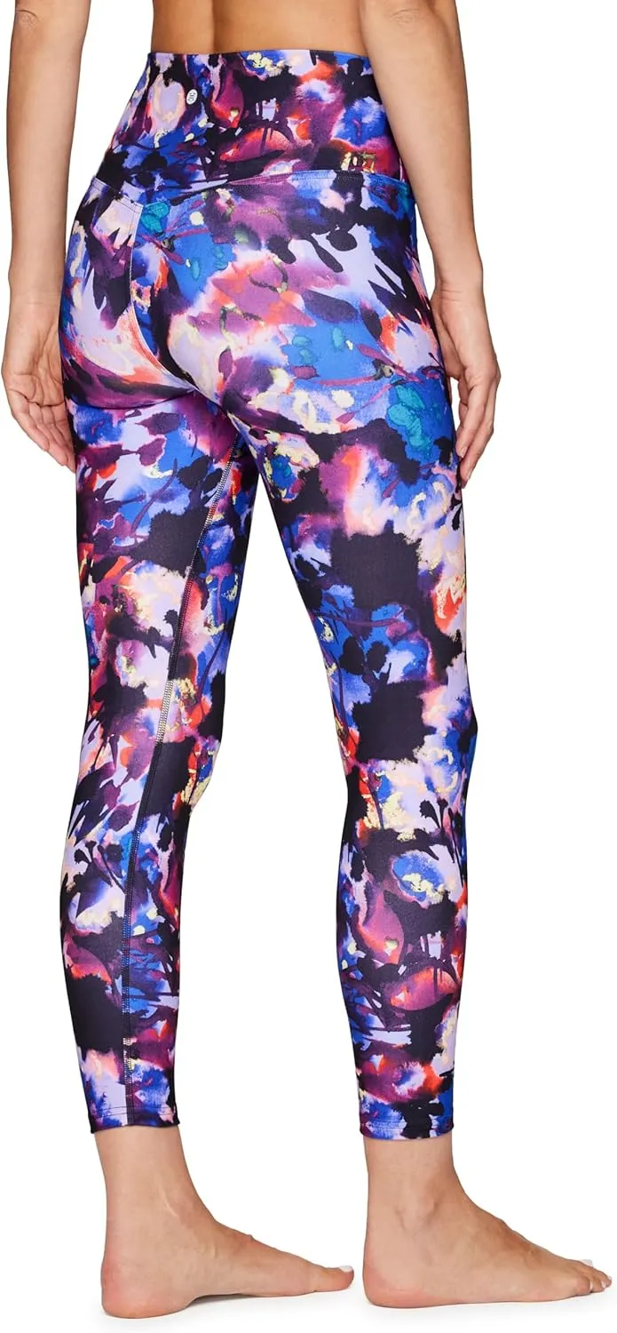 RBX Active Womens Ultra Hold 7/8 Ankle Full Length Printed Running Yoga Legging