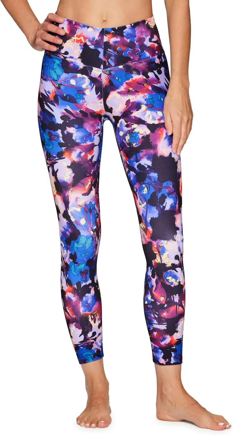 RBX Active Womens Ultra Hold 7/8 Ankle Full Length Printed Running Yoga Legging