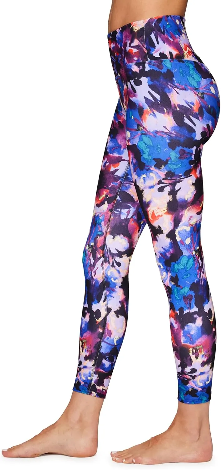 RBX Active Womens Ultra Hold 7/8 Ankle Full Length Printed Running Yoga Legging