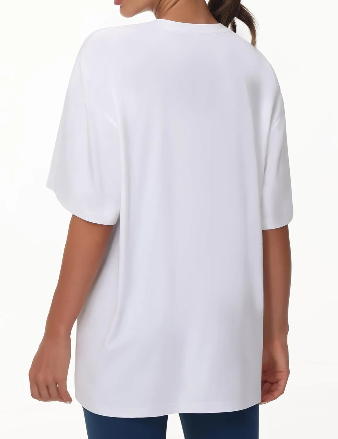 THE GYM PEOPLE Women's Casual Oversized T-Shirts Summer Crewneck Short Sleeve Workout Basic Tee Tops