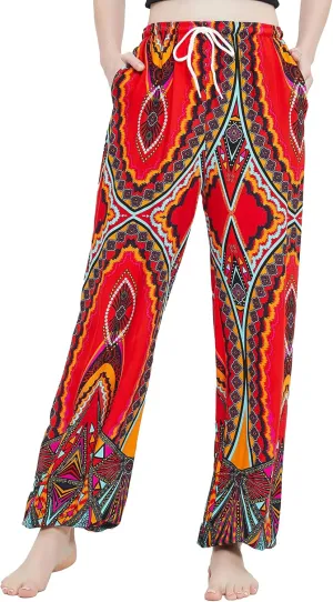 Urban CoCo Women's Floral Print Summer Boho Pants Harem Beach Vacation Pants