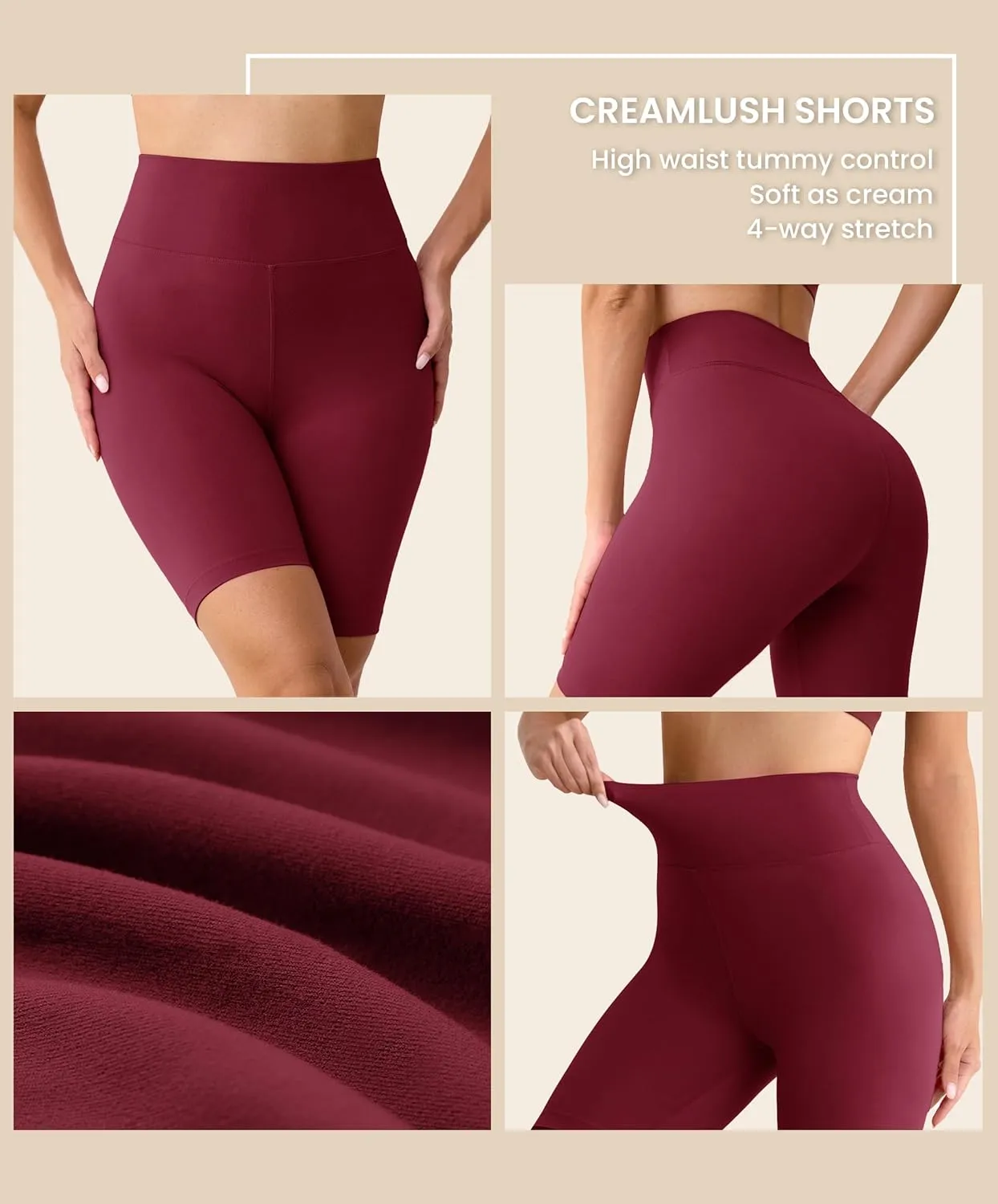 VALANDY Creamlush 3 Pack Biker Shorts for Women -8" High Waisted Soft Stretchy Spandex Athletic Yoga Shorts